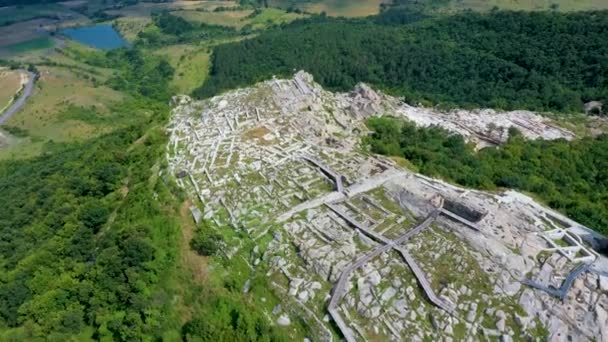 Antiga Cidade Trácia Perperikon Localizada Bulgária — Vídeo de Stock