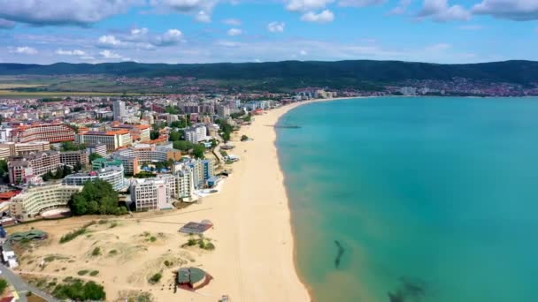 Sunny Beach Populär Semesterort Bulgarien — Stockvideo