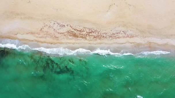 Solnedgång Antenn Utsikt Över Veleka Stranden Bulgarien — Stockvideo