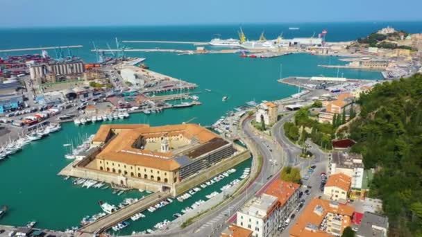 Mole Vanvitelliana Fortress Ancona Italy — Stok video