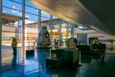 FRIEDRICHSHAFEN, GERMANY, JULY 24, 2016: Interior of the zeppelin museum in friedrichshafen, Germany