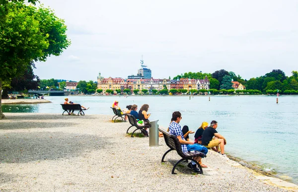 Konstanz Deutschland Juli 2016 Blick Auf Eine Seepromenade Der Deutschen — Stockfoto