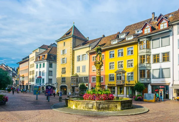 Schaffhausen Switzerland July 2016 View Fronwagplatz Square Swiss City Schaffhause — Stockfoto