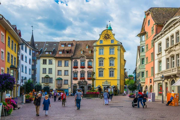 Schaffhausen Switzerland Juli 2016 Utsikt Över Fronwagplatz Torget Den Schweiziska — Stockfoto