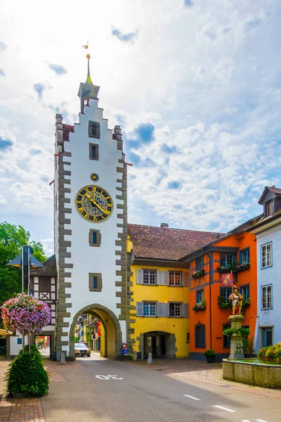 Diessenhofen Switzerland July 2016 Вид Браму Обертора Місті Дайсисі — стокове фото