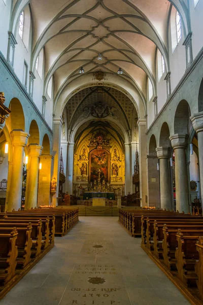 Konstanz Tyskland Juli 2016 Utsikt Över Interiören Konstanz Katedral Tyskland — Stockfoto