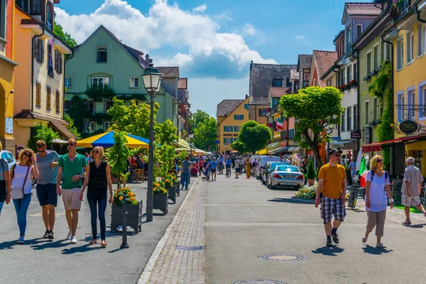 Meersburg Alemania Julio 2016 Gente Está Caminando Por Callejón Principal — Foto de Stock