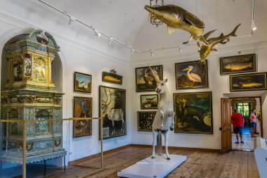 HELLBRUNN, AUSTRIA, 30 Temmuz 2016: Avusturya 'nın Salzburg yakınlarındaki Hellbrunn Sarayı' nın İçi.