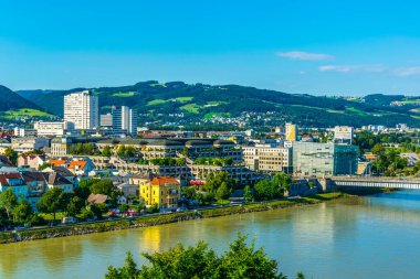 LINZ, AUSTRIA, JULY 30, 2016: View of the Ars Electronica museum of science and ist surrounding in the Austrian city Linz.