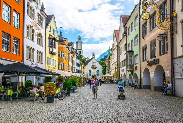 Feldkirch Autriche Juillet 2016 Les Gens Errent Dans Centre Historique — Photo