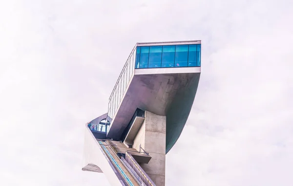 Innsbruck Áustria Julho 2016 Vista Famoso Estádio Salto Esqui Bergisel — Fotografia de Stock