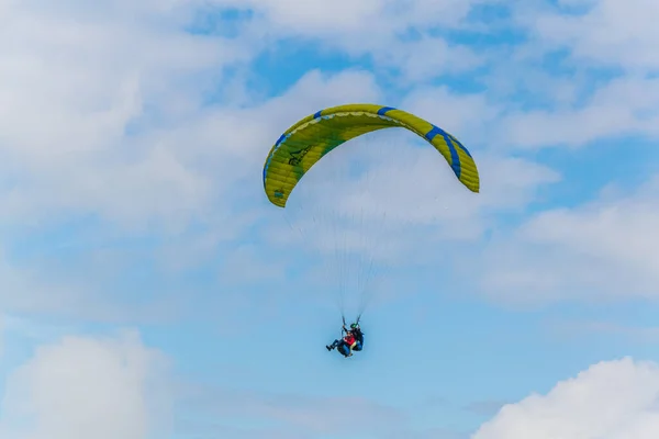 Zell See Austria July 2016 View Tandem Paraglider Alps Zell — Fotografia de Stock