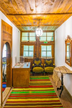 LOVECH, BULGARIA, 2 Mayıs 2016: Bulgaristan 'ın Lovech kentinde Drasova ve Rashova anıtlarındaki Varosha mimari ve tarihi rezervlerinin içi