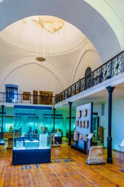 SOFYA, BULGARIA, 17 Eylül 2014: Sofya 'daki arkeoloji müzesinin içi