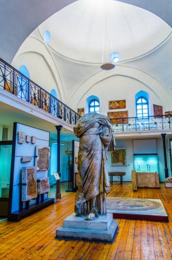 SOFYA, BULGARIA, 17 Eylül 2014: Sofya 'daki arkeoloji müzesinin içi