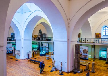 SOFIA, BULGARIA, SEPTEMBER 17, 2014: Interior of the archaeological museum in Sofia