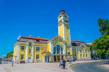 BURGAS, BULGARIA, JULY 30, 2017: View of the train station in Burgas, Bulgaria