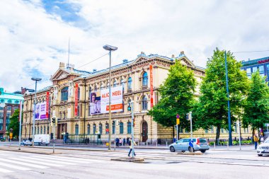 HELSINKI, FINLAND, AĞUSTOS 17 AĞUSTOS 2016: Finlandiya 'nın orta Helsinki kentindeki AZumin Taidemuseo - Ateneum Sanat Müzesi