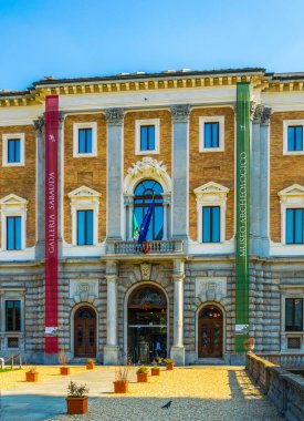 TORINO, İtalya, 12 Mart 2016: Galeria Sabauda - Torino, İtalya arkeoloji müzesi