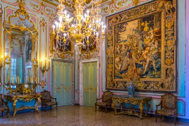 GENOA, ITALY, MARCH 13, 2016: view of a decorative chamber of the palazzo reale in the italian city Genoa.