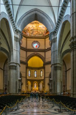 FLORENCE, ITALY, 15 Mart 2016: İtalya 'nın Floransa kentindeki Santa Maria del Fiore Katedrali.