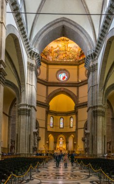 FLORENCE, ITALY, 15 Mart 2016: İtalya 'nın Floransa kentindeki Santa Maria del Fiore Katedrali.