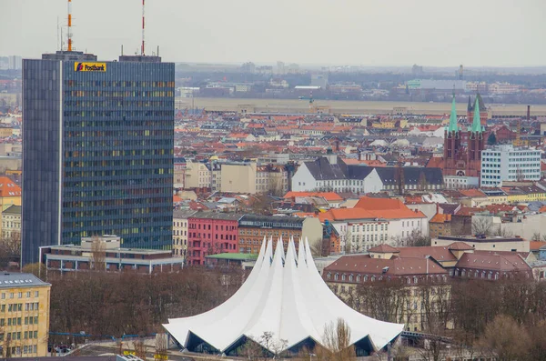 Berlin Germany March 2015 Aerial View Skyscrapers Berlin — Zdjęcie stockowe