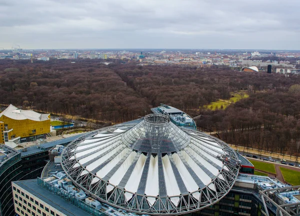 Berlin Germany March 2015 Aerial View Sony Center Its Neighborhood — Stock Fotó