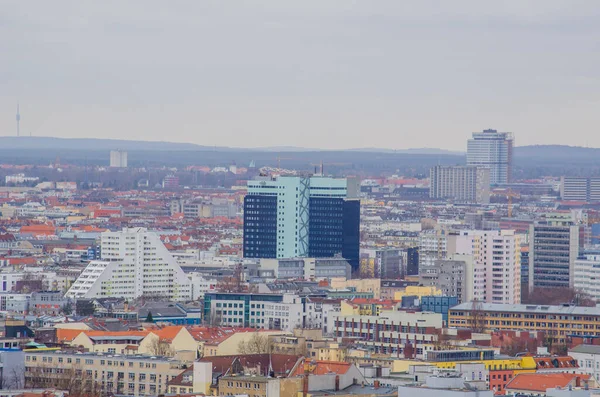 Лин Германия Марта 2015 Воздушный Вид Берлина Небоскребы Первого Делового — стоковое фото