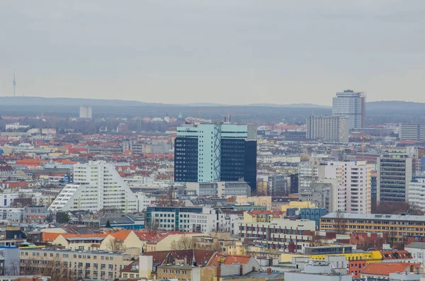Лин Германия Марта 2015 Воздушный Вид Берлина Небоскребы Первого Делового — стоковое фото