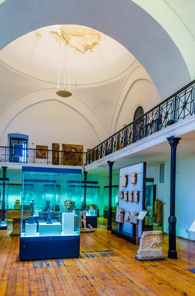 SOFYA, BULGARIA, 17 Eylül 2014: Sofya 'daki arkeoloji müzesinin içi