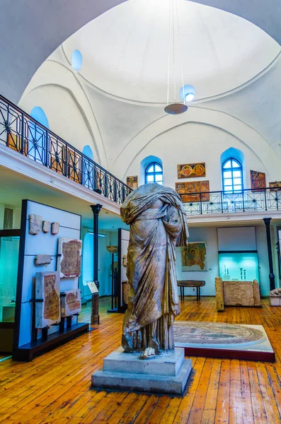 SOFYA, BULGARIA, 17 Eylül 2014: Sofya 'daki arkeoloji müzesinin içi