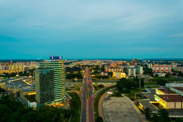 BRATISLAVA, SLOVAKIA, 28 Mayıs 2016: Slovakya 'nın Bratislava bölgesinin hava manzarası