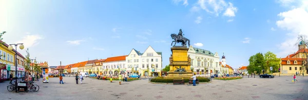 Podebrady Czech Republic April 2015 People Strolling Main Square Czech — стокове фото