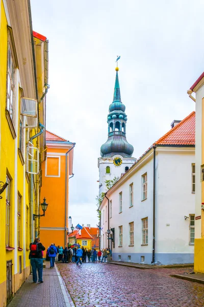 Tallin Estonia August 2016 Colorful Facades Houses Toompea District Estonian — Stockfoto