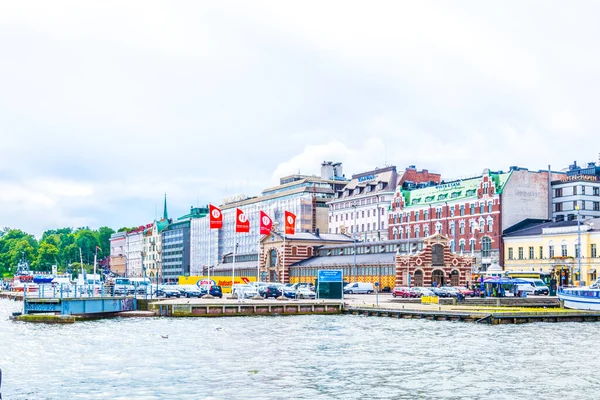 HELSINKI, FINLAND, 17 AĞUSTOS 2016: Helsinki Finlandiya limanının manzarası