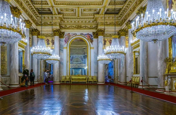 Torino Italy March 2016 View Mirror Hall Palazzo Reale Italian — 스톡 사진