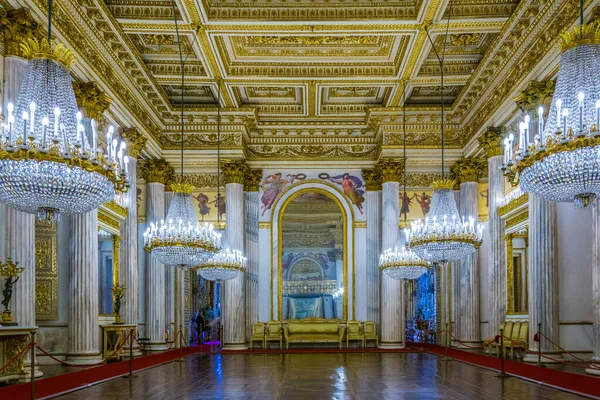 Torino Italy March 2016 View Mirror Hall Palazzo Reale Italian — стоковое фото