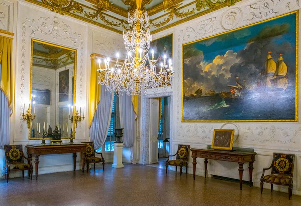Genoa Italy March 2016 View Decorative Chamber Palazzo Reale Italian — Foto de Stock