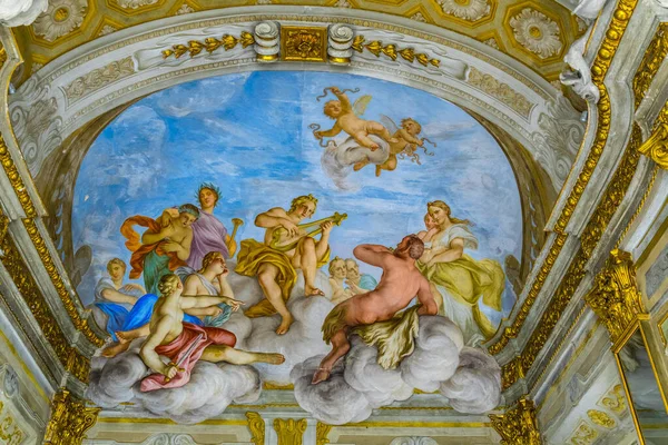 2016 Genoa Italy March 2016 View Ornament Ceiling Palazzo Reale — 스톡 사진