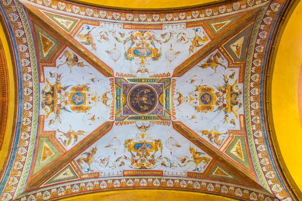 Bologna Italy March 2016 View Decorative Ceiling Teatro Anatomico Italian — Foto de Stock
