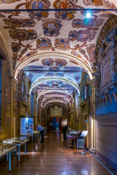 Bologna Italy March 2016 View Decorative Corridor Teatro Anatomico Italian — Stock Photo, Image