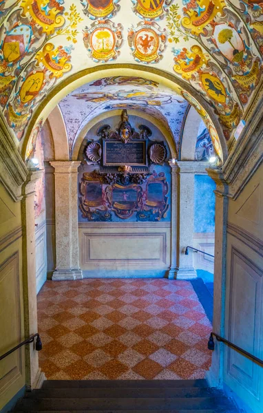 Bologna Italy March 2016 View Decorative Corridor Teatro Anatomico Italian — Stock Photo, Image