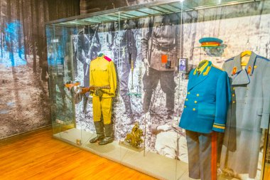 VILNIUS, Litvanya, 14 AĞUSTOS 2016: Litvanya Halk Soykırımı Müzesinin İçi.