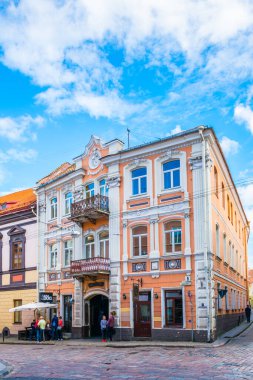 VILNIUS, LITHUANIA, AUGUST 14, 2016: Pilies gatve is the main tourist street in Vilnius, Lithuania