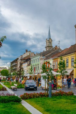 SOPRON, HUNGARY, JUNE 17, 2016: view of the main boulevard Varkerulet surrounding the historical center of the hungarian city Sopron.