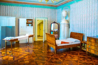 EISENSTADT, AUSTRIA, 18 Haziran 2016: Burgenland bölgesinin başkenti Avusturya 'nın Eisenstadt kentindeki ünlü Esterhazy sarayının iç manzarası.