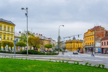 KROMERIZ, CZECH REPUBLIC, 15 Nisan 2016: Czech kentinin merkezi kısmının görüntüsü.