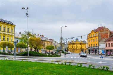 KROMERIZ, CZECH REPUBLIC, 15 Nisan 2016: Czech kentinin merkezi kısmının görüntüsü.