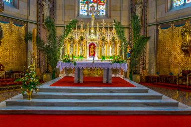 OLOMOUC, CZECH Cumhuriyet, 16 Nisan 2016: Saint vaclav, Czech cumhuriyetinin olomouc katedralinin içi.